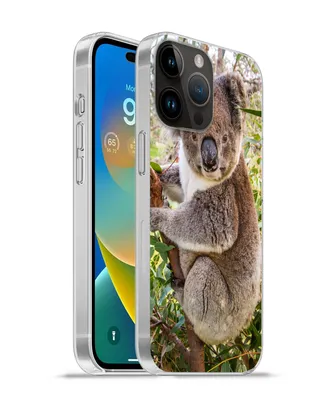Produktbild von MuchoWow® Handyhülle Schutzhülle Hülle für Apple iPhone 14 Pro - Softcase Koala - Baum - Blätter - Kinder - Jungen - Mädchen Silikon Softcase Handy Hülle - Umschlag