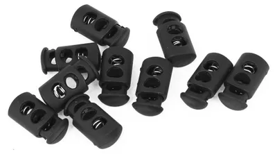 Kordelstopper, Kunststoff, 6 mm, 10 Stück, für Kleidung & Taschen
