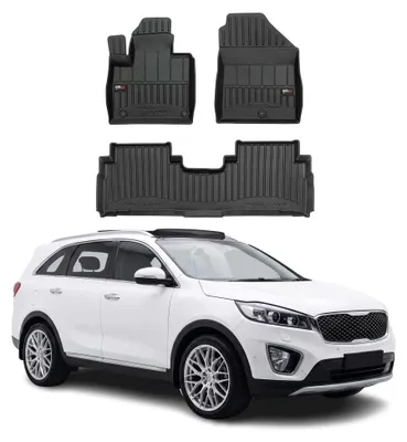 Immagine prodotto di 2015-2020 Kia Sorento tappetini TPE nero 3 pz, Immagine generata dall'IA