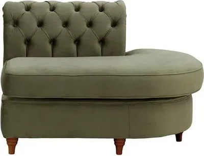 Produktbild von Chesterfield Modul - Abschlusselement rund, rechts (ECR)-Velluto 19-dark oak