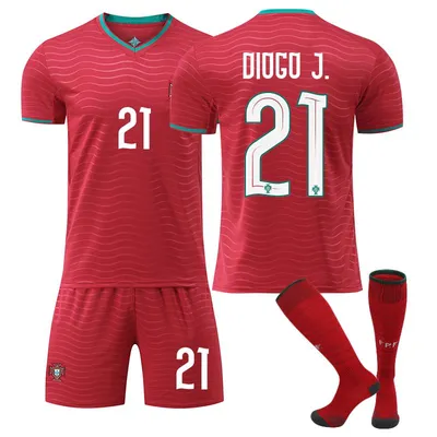 Immagine prodotto di #21 DIOGO J. Maglia da calcio del Portogallo per i Mondiali 2026, per bambini e adulti. TAGLIA:S