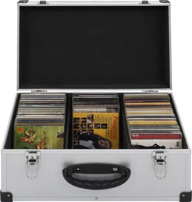 Produktbild von "im Angebot" CD-Koffer für 60 CDs Aluminium ABS Silbern - Werkzeugkoffer CC25098