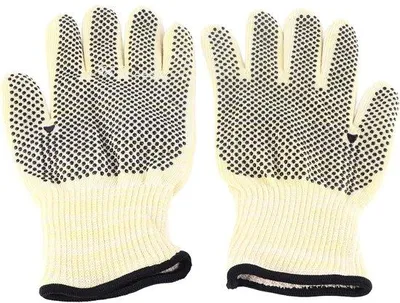 Produktbild von 2 Stuks Hittebestendige Grillhandschoenen 800℃ Vuurbestendige Barbecuehandschoenen Met Barrièrewaarschuwingen Voor Grill Oven Open Haard