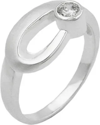 Produktbild von Ring Damenring mit Zirkonia gefasst 925 Silber 9mm Silberring Innenumfang 58mm Ø18.5mm