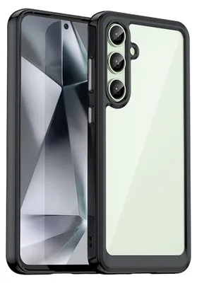 Obrázok produktu pre Pre Samsung Galaxy S24 FE Colourful Series TPU Akrylový hybridný ochranný kryt Black