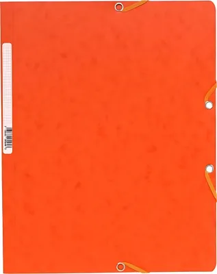 Image de Classeur Exacompta à élastique, en carton Manila 400g, couleur naturelle, format DIN A4, couleur orange
