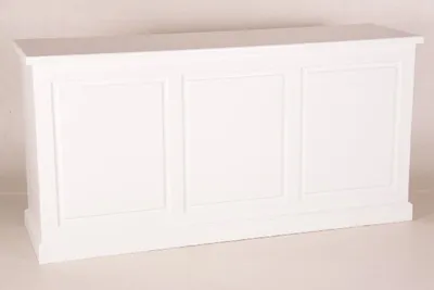Produktbild von Casa Padrino Shabby Chic Landhaus Stil Theken Schrank Weiß B 200 H 99 cm Theke Ladentheke Ladeneinrichtung
