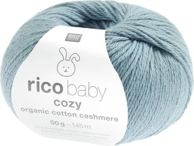 Produktbild von Rico - Baby Cozy Organic Baumwolle Cashmere 0013 taubenblau