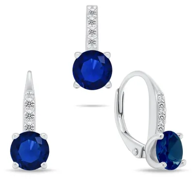 Immagine prodotto di Elegante set in argento con zirconi SET274WB ( ciondolo, orecchini)