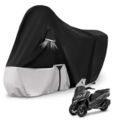 Obrázok produktu pre Ochranný obal na motocykel, vonkajšie použitie, materiál Oxford 420D, vodeodolný, vhodný na zimu, pre modely Piaggio MP3 400/500 (bez úložného priestoru)