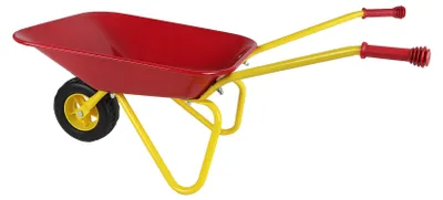 Zdjęcie produktu dla Kids Globe Kinderschubkarre, Rot/Gelb, Schubkarre aus Metall, 5 kg, Spielzeug