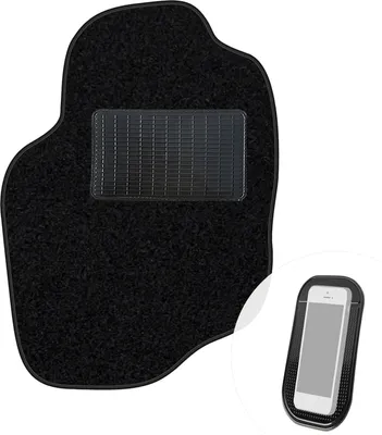 Produktbild von moto-MOLTICO Fahrer Fußmatte Auto Velours Fahrerseite Autoteppiche Schwarz Fahrermatte 1-teilig passend für Mitsubishi Lancer 1996-2003