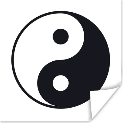 Produktbild von MuchoWow® Poster Eine traditionelle Illustration von Yin und Yang 75x75 cm - Wand Dekoration