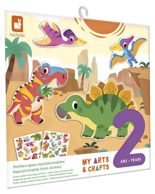 Produktbild von Janod Sticker-Set - wiederverwendbare Dino-Sticker - kreatives Spielzeug ab 2 Jahren