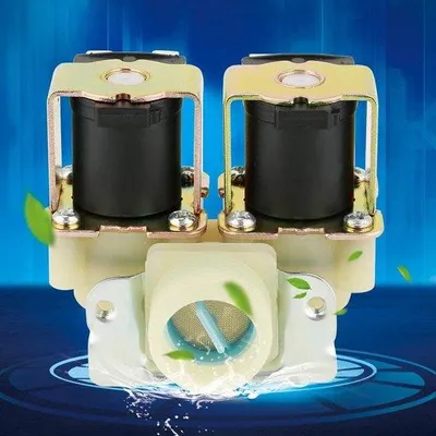 Zdjęcie produktu dla Zawór elektromagnetyczny DN20 12 V, NC, podwójny, wlot wody