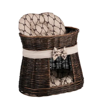 Image de Niche ovale marron foncé pour chats / panier pour chats / tour pour chats 50X40 H45 CM