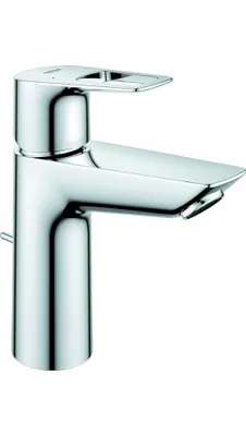 A single chrome faucet on a white background.