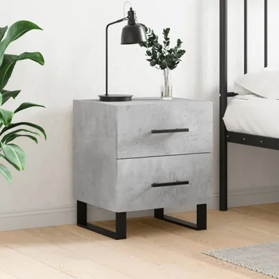 Produktbild von The Living Store Nachttisch Betongrau 40x35x47,5 cm Holzwerkstoff