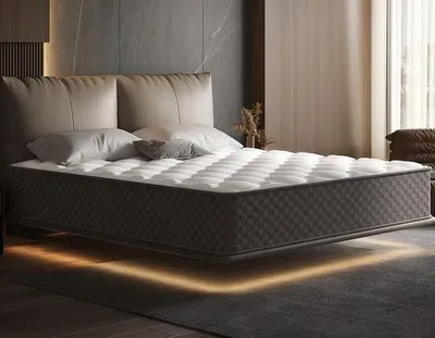 Produktbild von Hiazurm Matratze 160x200 cm, 7-Zonen Federkernmatratze mit Spannbettlaken, Höhe 22cm, H3, Taschenfederkernmatratze, Premium Taschenfederkern