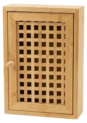 Zdjęcie produktu dla Wisząca szafka na klucze KIZU, 19 x 27 x 6 cm, bambus