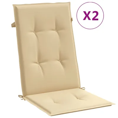 Produktbild von vidaXL Hochlehner-Auflagen 2 Stk. Melange Beige 120x50x4 cm Stoff
