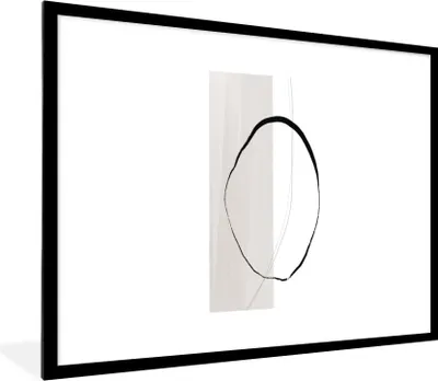 Produktbild von MuchoWow® Gerahmtes Poster Abstrakt - Pastell - Design 80x60 cm - Poster mit Schwarzem Bilderrahmen Wandposter Rahmen Foto Bilder - Schlafzimmer-Dekorationen - Fotoposter