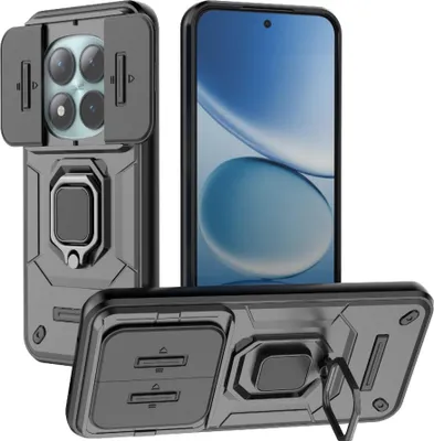 Image de Coque Camshield pour Xiaomi Redmi Note 15 Pro Plus 5G avec anneau coulissant pour l'appareil photo, noir