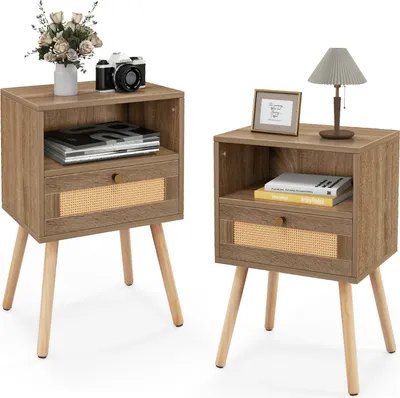 Two identical nightstands are displayed against a white background.