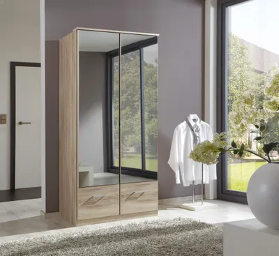 Produktbild von Wimex Imago Kleiderschrank 90cm 2 Spiegel 2 Schubkästen