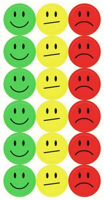 Produktbild von SIGEL BA172 Klebepunkte Smileys - selbstklebend - ?20 mm - gelb, grün, rot - 180 Stück