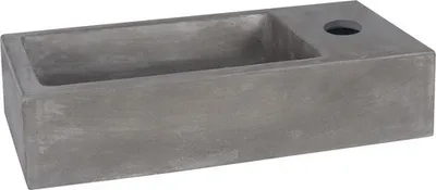 Produktbild von Differnz Handwaschbecken Hura L 40 x 22 cm Beton dunkelgrau