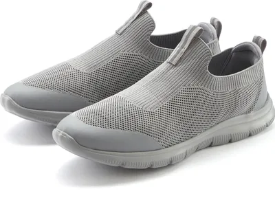 Produktbild von JOHN DEVIN Sneaker Slipper, Freizeitschuh, Textilschuhe, Stoffschuhe, Turnschuh blaugrau Größe 45