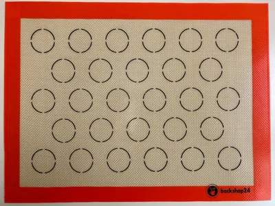 Produktbild von Macaron Backmatte 40x30cm, antihaft, 28 Kreise 35mm Ø, Macaronmatte