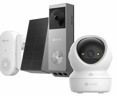 Produktbild von EZVIZ EP3x Pro Video-Türklingel Kit + H6c Pro 3K Innenkamera – Paketerkennung – 360° Pan & Tilt – MicroSD & Cloud