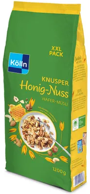 Produktbild von Kölln Müsli Knusper-Honig Nuss, Sparpack 1200g