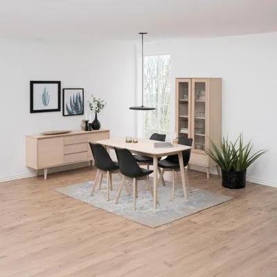 Productafbeelding van Eettafel Rosta Eikenfineer Wit 150cm - Giga Living
