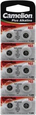 Produktbild von Camelion - V392AC - Knopfzelle für Uhren 1.5 V - 28 mAh LR41/AG3 (10 St. / Blisterverpackung)