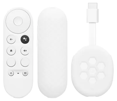 Produktbild von kwmobile 2x Hülle für Fernbedienung und Streaming Gerät kompatibel mit Google Chromecast 2020 4K (not for New-Generation) - Silikon Case Set für TV
