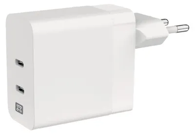 Immagine prodotto di Xtrememac, caricabatterie da rete 65W con 2 USB-C Power Delivery, bianco