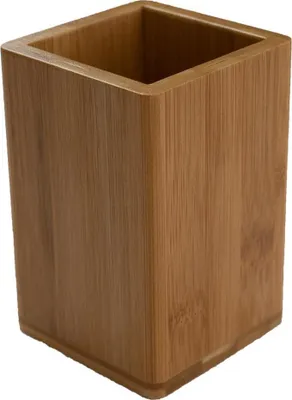 Produktbild von Bagnoxx Zahnputzbecher Bambus 7,6 x 7,6 x 11cm Aufbewahrung Zahnpasta, Zahnbürstenhalter