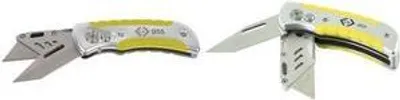 Immagine prodotto di C.K Coltello da taglio, retrattile, 2 lame manico ergonomico in alluminio, lunghezza da chiuso: - 1 pezzo (T0955)