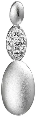 Produktbild von Anhänger aus 925 Silber mattiert mit 7 Zirkonia Halsschmuck Damen