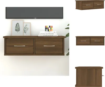 Obrázek produktu pro vidaXL Nástěnná skříňka hnědý dubový vzhled 60x26x18,5 cm materiál na bázi dřeva - Nástěnné police