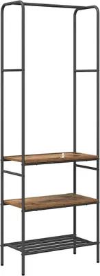 Produktbild von vidaXL Kleiderständer mit Regal Altholz 60 x 30 x 171 cm Holzwerkstoff