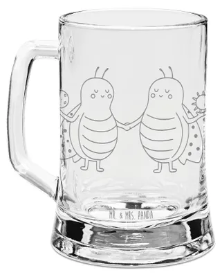 Produktbild von Mr. & Mrs. Panda Krug Sternzeichen Zwilling - Transparent - Geschenk, Humpen, Seidel, Zwillingsbruder, Marienkäfer, Zwillinge, Tierkreiszeichen, Bierkrug aus Glas