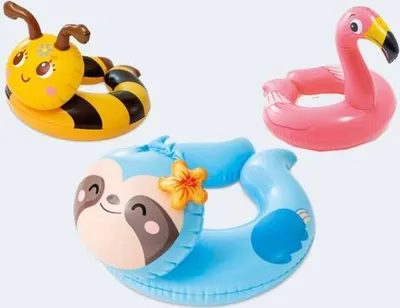 Produktbild von Intex 59220NP - Schwimmring mit Tierkopf - Aufblastier Schwimmtier Schwimmreifen - Überraschung