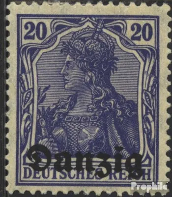 Produktbild von Briefmarken Danzig 1920 Mi 4 postfrisch Germania-Aufdruck