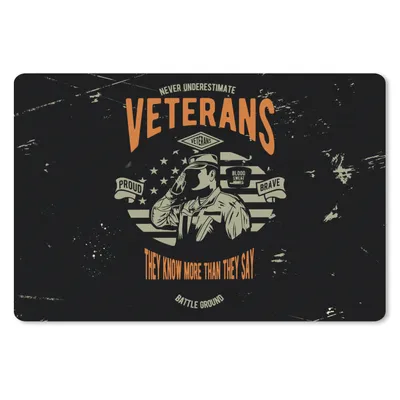 Produktbild von MuchoWow® Schreibtischunterlage Amerika - Militär - Retro 60x40 cm - XXL Mauspad - Großes Mauspad