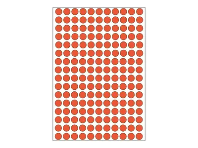 Obrázek produktu pro HERMA Permanenter Klebstoff - Rot - 8 mm rund 5632 Etikett(en) (32 Bogen x 176)
