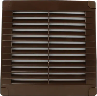 Produktbild von Lüftungsgitter Gitter Abluftgitter Lamellengitter Belüftung Entlüftung Zuluftgitter Abluft eckig 150 x 150 mm Insektenschutz wählbar braun nein